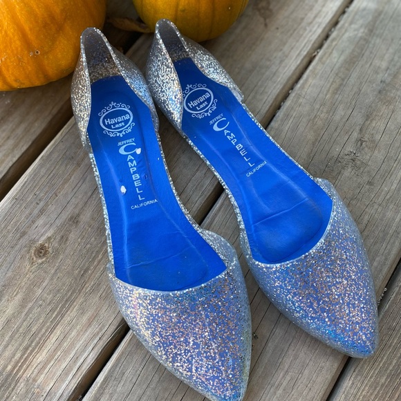 Jeffrey Campbell clear sparkly jelly flats - Picture 4 of 6
